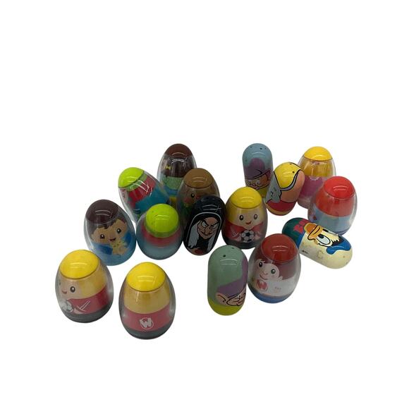 Mixed Preowned LOT Hasbro & Others Weeble Wobble Beanz Weighted Toy Figures - Picture 1 of 7